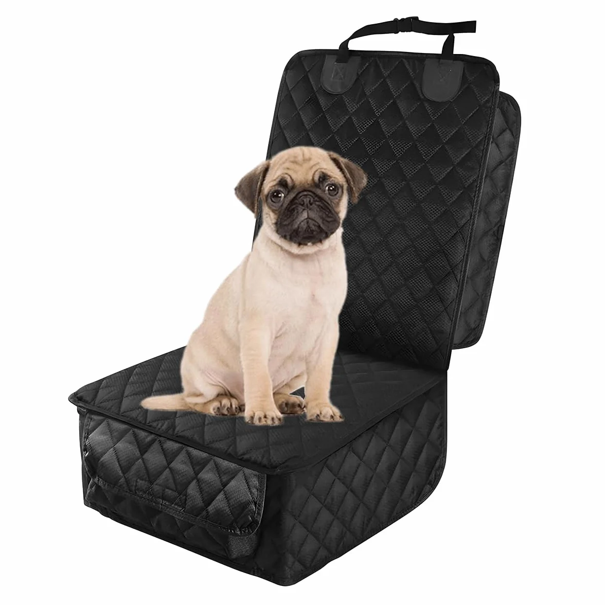 JNNJ Coperta Telo Auto per Animali, Coprisedile Anteriore per Cani, Protezione Impermeabile Coprisedile Auto per Animali, Protezione Integrale Antiscivolo Coprisedili Adatto Tutte Auto(Nero)