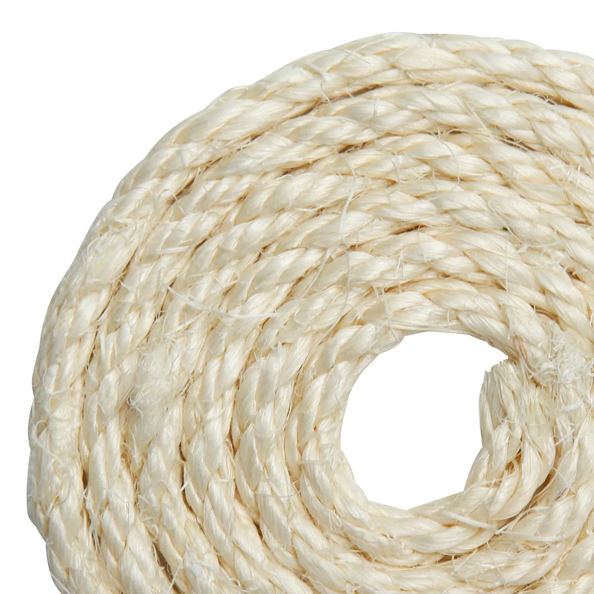 Corda in sisal bianco da 6 mm per 15 metri per tiragraffi, corda di ricambio e riparazione per alberi tiragraffi, corda di canapa intrecciata fai da te per ripiani, mobili, mensole per gatti, finestre