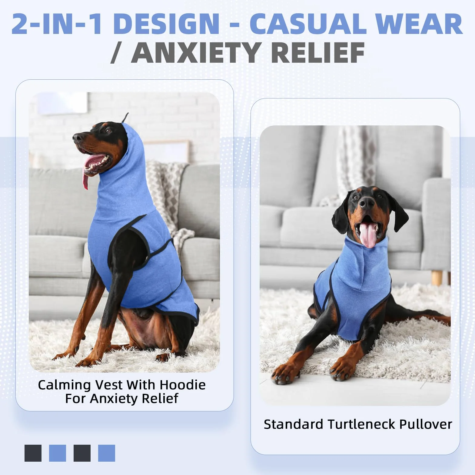 Giacca Ansiolitica Per Cani, Cappotto Anti-Ansia Per Cani Con Cappuccio Calmante, Maglione Per Cani Di Piccola Media E Grande Taglia, Cappotto Cane, Vestiti Per Cani