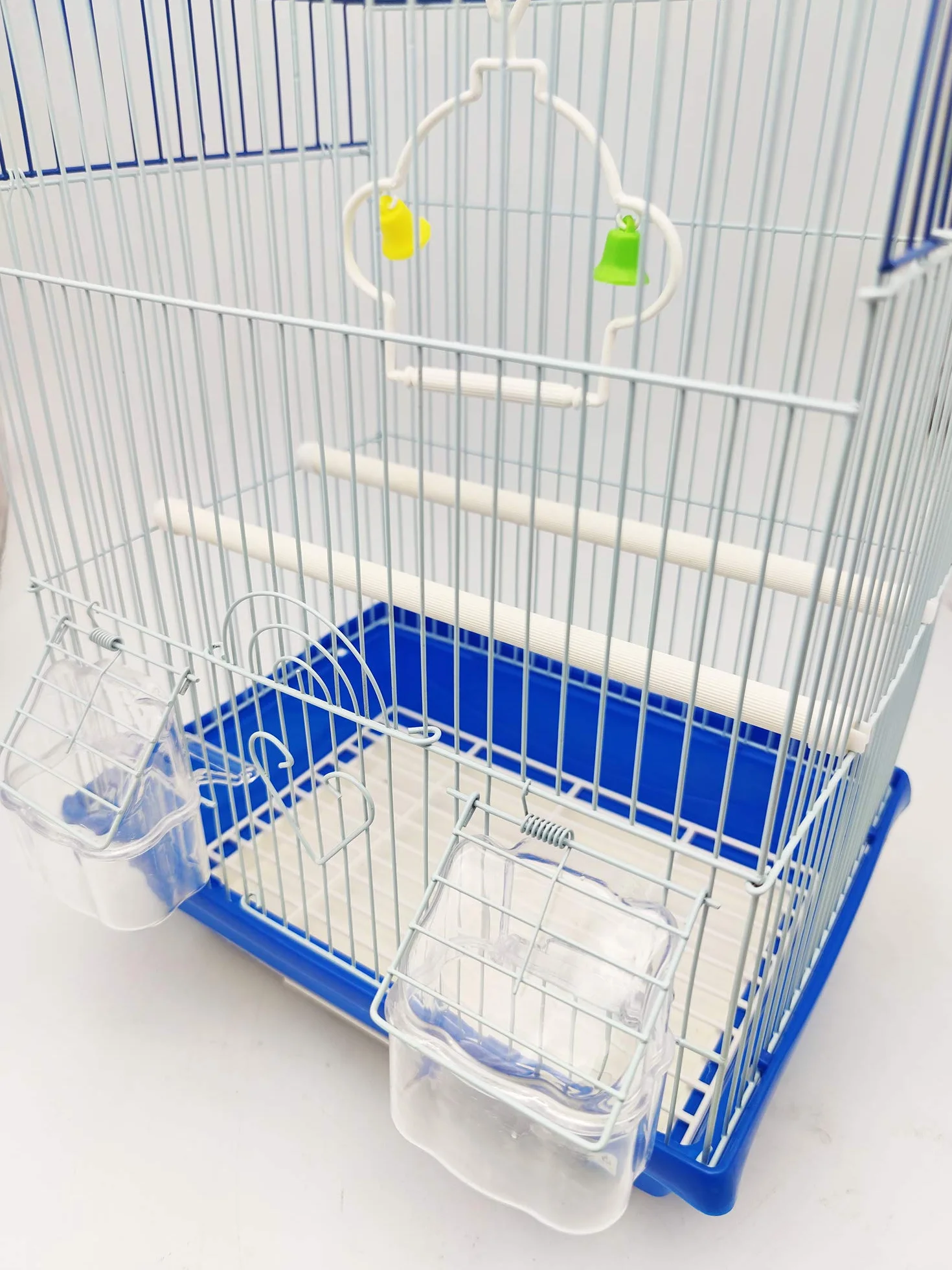 BPS® - Gabbia per uccelli, per pappagallini, canarini, con mangiatoia, abbeveratoio, saltarello, perches per riposo, colore casuale, dimensioni: 30 x 23 x 39 cm, rif: BPS-1185