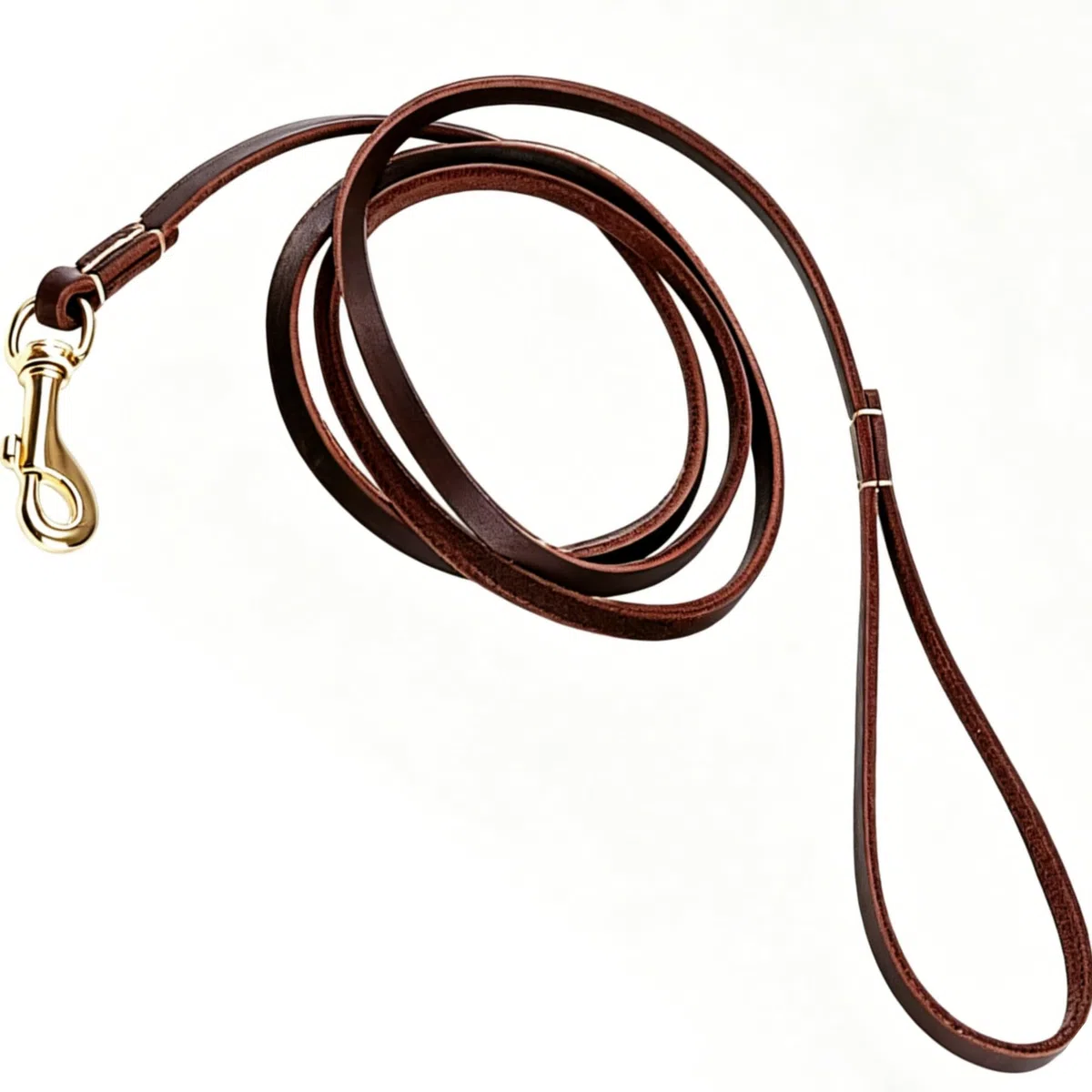 HiCaptain - Guinzaglio per cani in pelle sottile e gatti di piccola taglia fino a 15 – 30 libbre, Guinzaglio cane da 1/3 inch Wide, 6 Feet