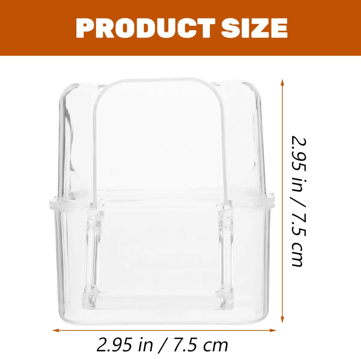 Alimentatore a Gabbia Per Uccelli 4 Pezzi Scatola Alimentare Esterna Trasparente Per Piccioni Pappagalli Canarini Con Ciotola Di Alimentazione E Acqua Facile Da Installare 2.95X2.95X8.19In