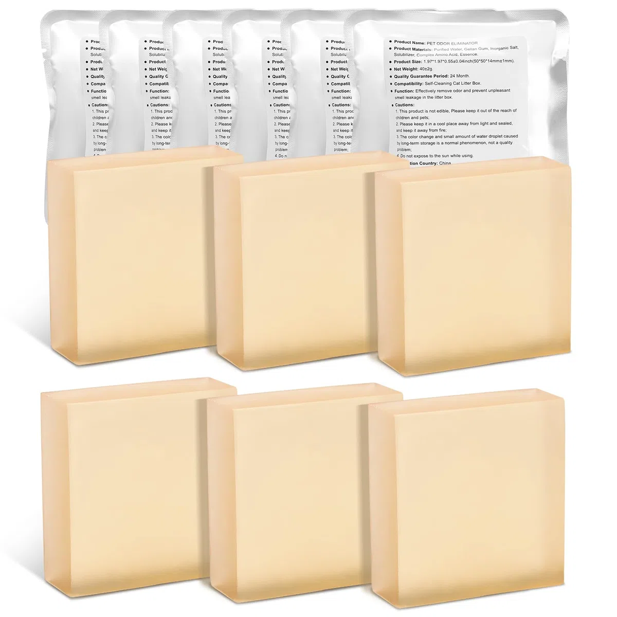 Deodorante N50 per Lettiera Autopulente Pura Max/PURA MAX 2 Rimuove Gli Odori Della Lettiera Del Gatto, Rimuove gli Odori di Urina e Feci Del Gatto (6 pezzi)