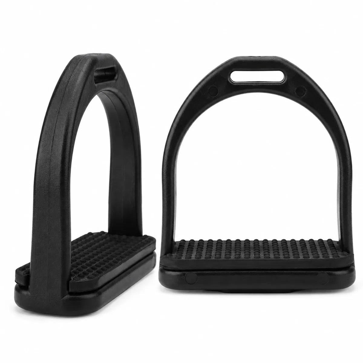 Staffa per Cavalli, 1 Paio di staffe da Equitazione in plastica Nera ad Alta Resistenza Durevole di qualità, per i Bambini per Cavalcare Il Cavallo (Piccolo)