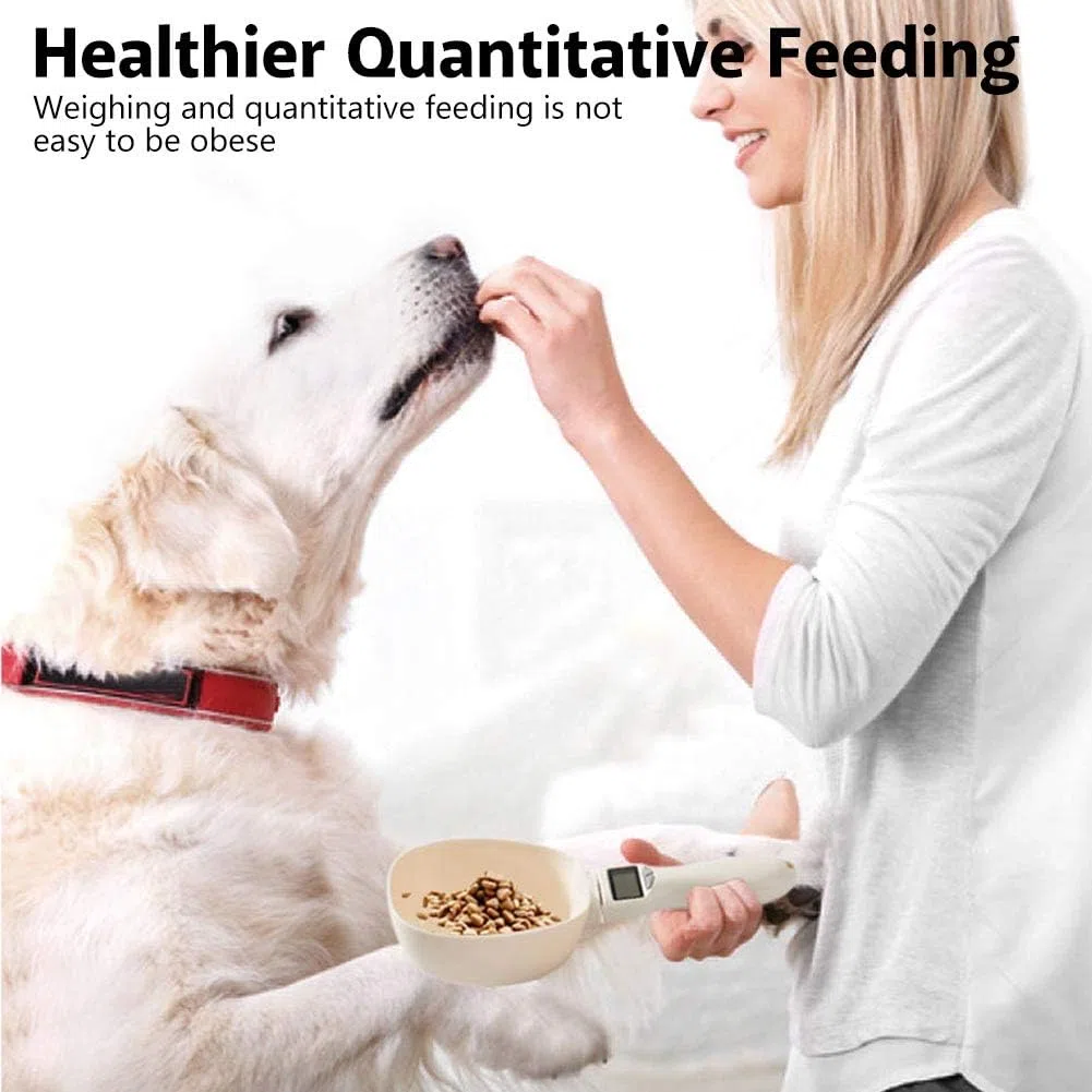 Tyenaza Misurino per Cibo Cani, Cucchiaio Dosatore Elettronico per Alimenti per Animali Domestici con Display LCD, Bilancia Digitale per Cucchiai da Cucin