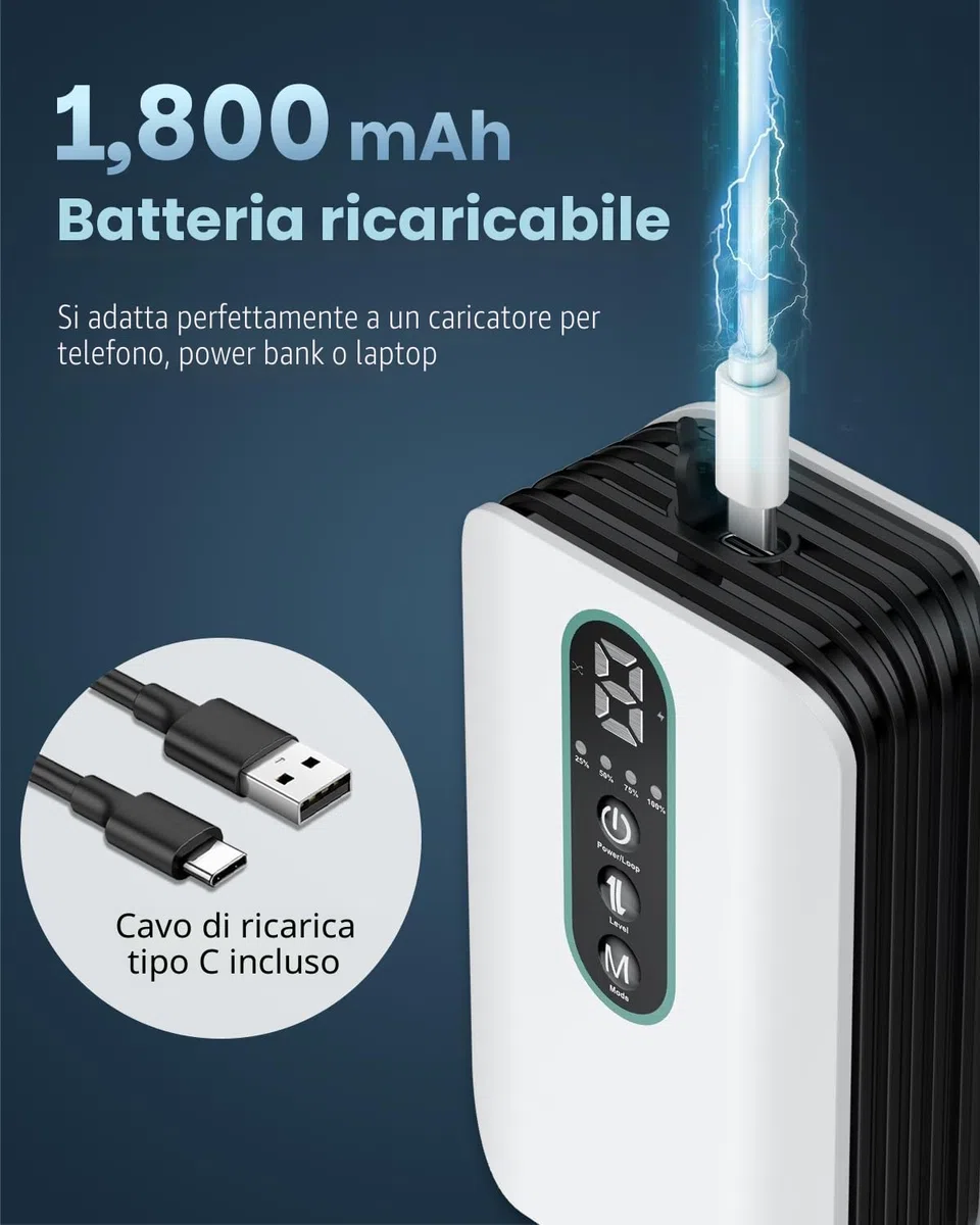 Pawfly Pompa ad Aria per Acquario, Ricaricabile per Vasche 19-380 L, Aeratore Portatile per Esca Viva, Regolabile per Pesca e Trasporto Pesci Pompe d'aria