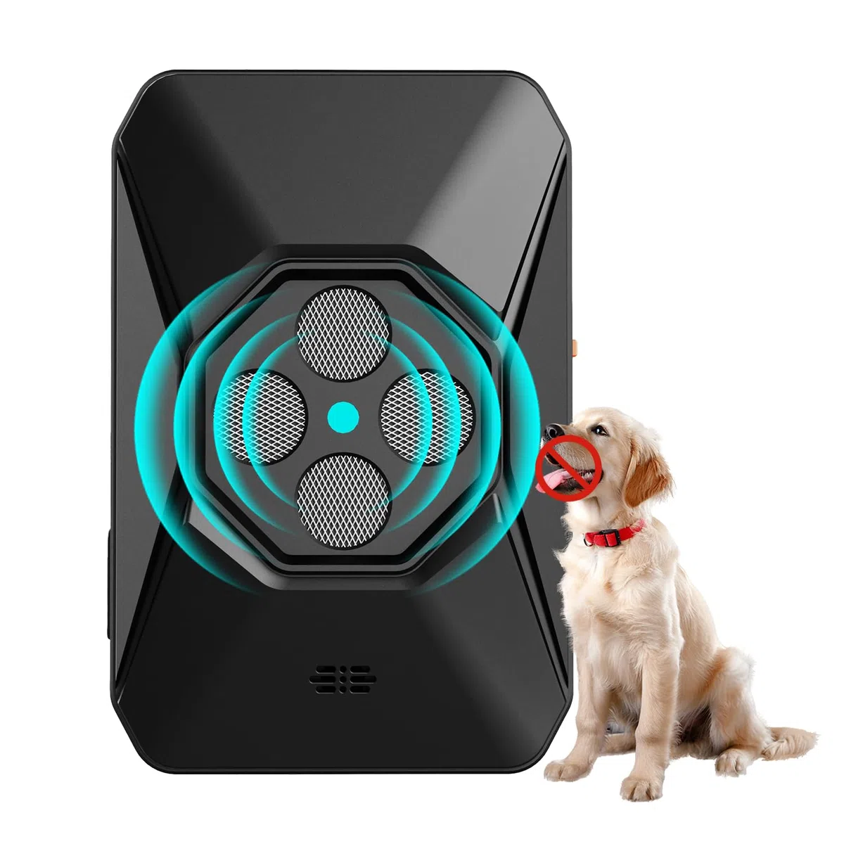 WUGEIN Ultrasuoni per Cani Dispositivo,3 Livelli Regolabile Frequenza Dispositivo Controllo Antiabbaio,Impermeabile Ricaricabile Ultrasuoni per Cani Portata 33 Piedi,per Cani Grandi,Medi,Piccoli