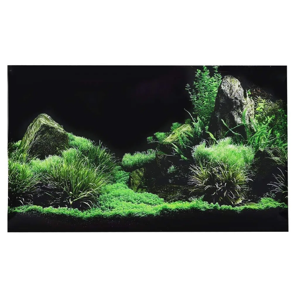 Effetto 3D Seafloor Acqua Erba Poster Autoadesivo Rettile Terrario Acquario Sfondo Acquario Adesivo murale Acquario Sfondo Poster subacqueo PVC Decor Wall Paper (61 x 40cm)