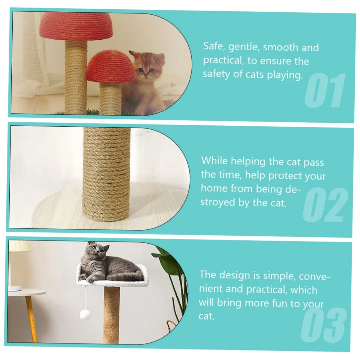 Tiragraffi Arrampicata per Materiale Ricambio Sintetico in e r Gatti Albero per Resistente All'abrasione e Superficie Liscia da Gioco Indoor