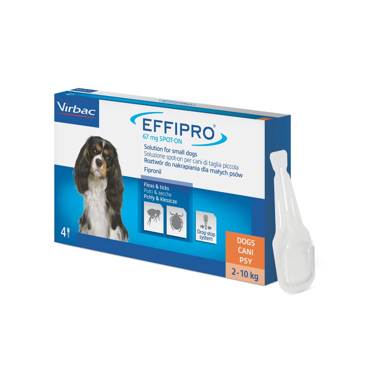 Virbac effipro dog- small 2-10 kg; confezione da 4 pipette