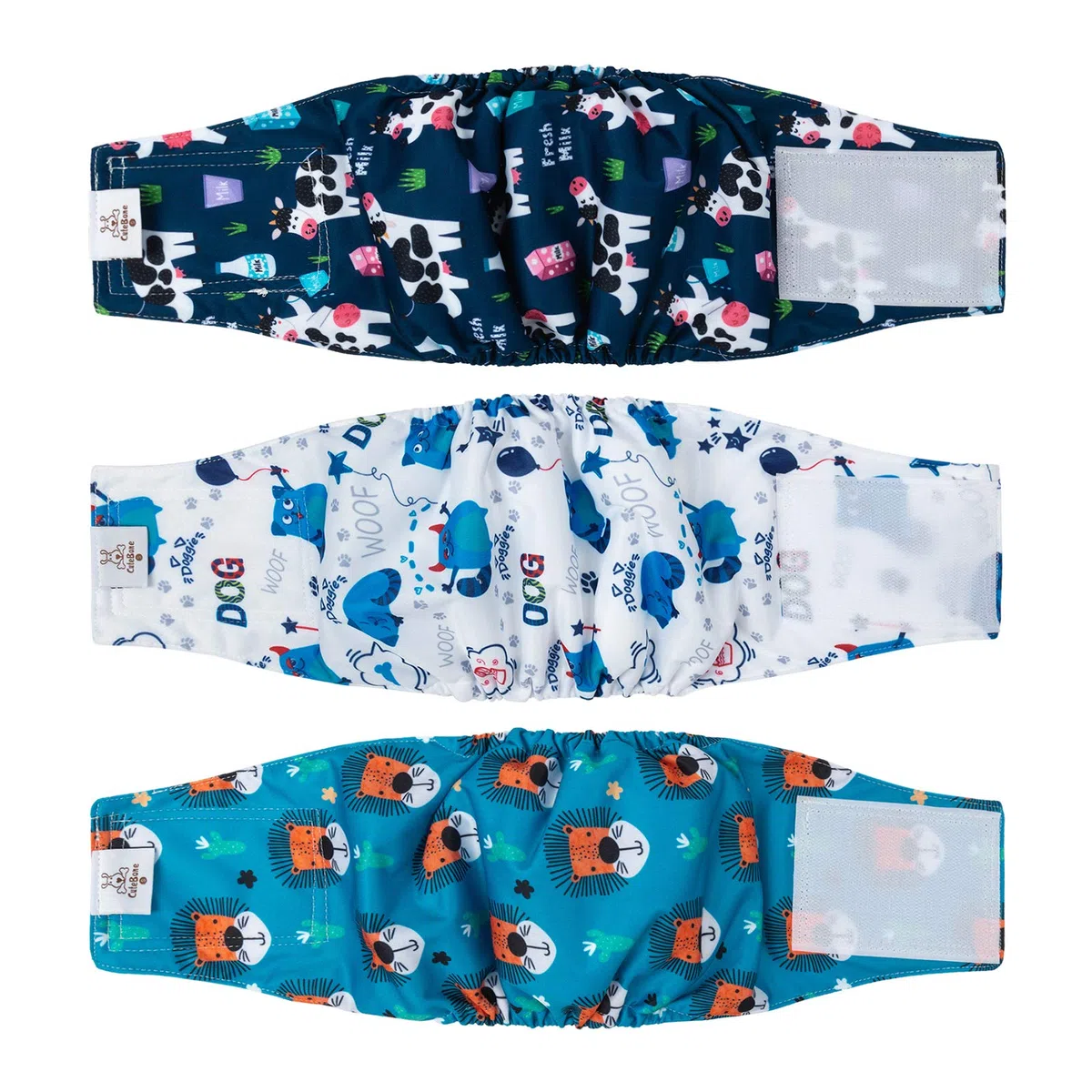 CuteBone Pannolini per Cani Maschi Fasce per Pancia, Confezione da 3 per Cani Maschi Avvolge, Pantaloni Lavabili per Cani DM11S-IT