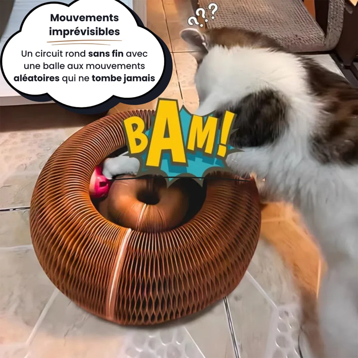 Reiteag KittySpin | Spin Regno Felin, Tiragraffi Interattivo per Gatti, Ovet Interattivo per Durevole Design Reversibile, Adatto a tutte le taglie