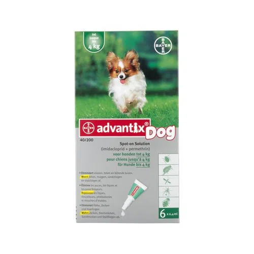 advantix molto piccolo cane – 1,5 A 4 kg – 4 pipette