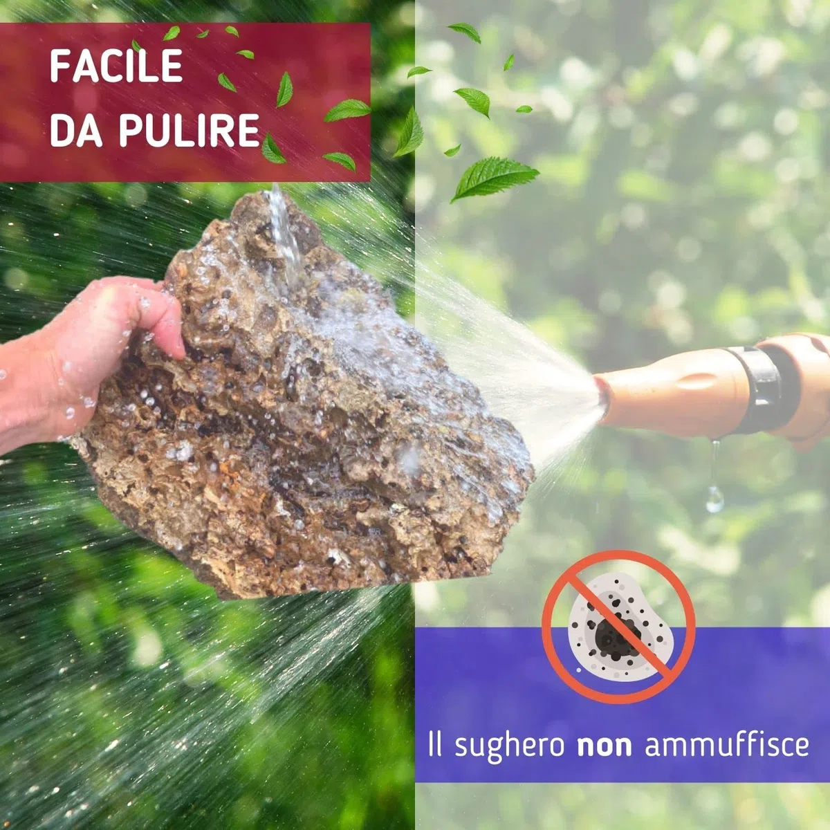 Grande Tubo di Sughero in Puro Corteccia di Sughero, Lunghezza 20 cm, Altezza 15 cm, Ideale Anche Come Decorazione per terrario in Sughero