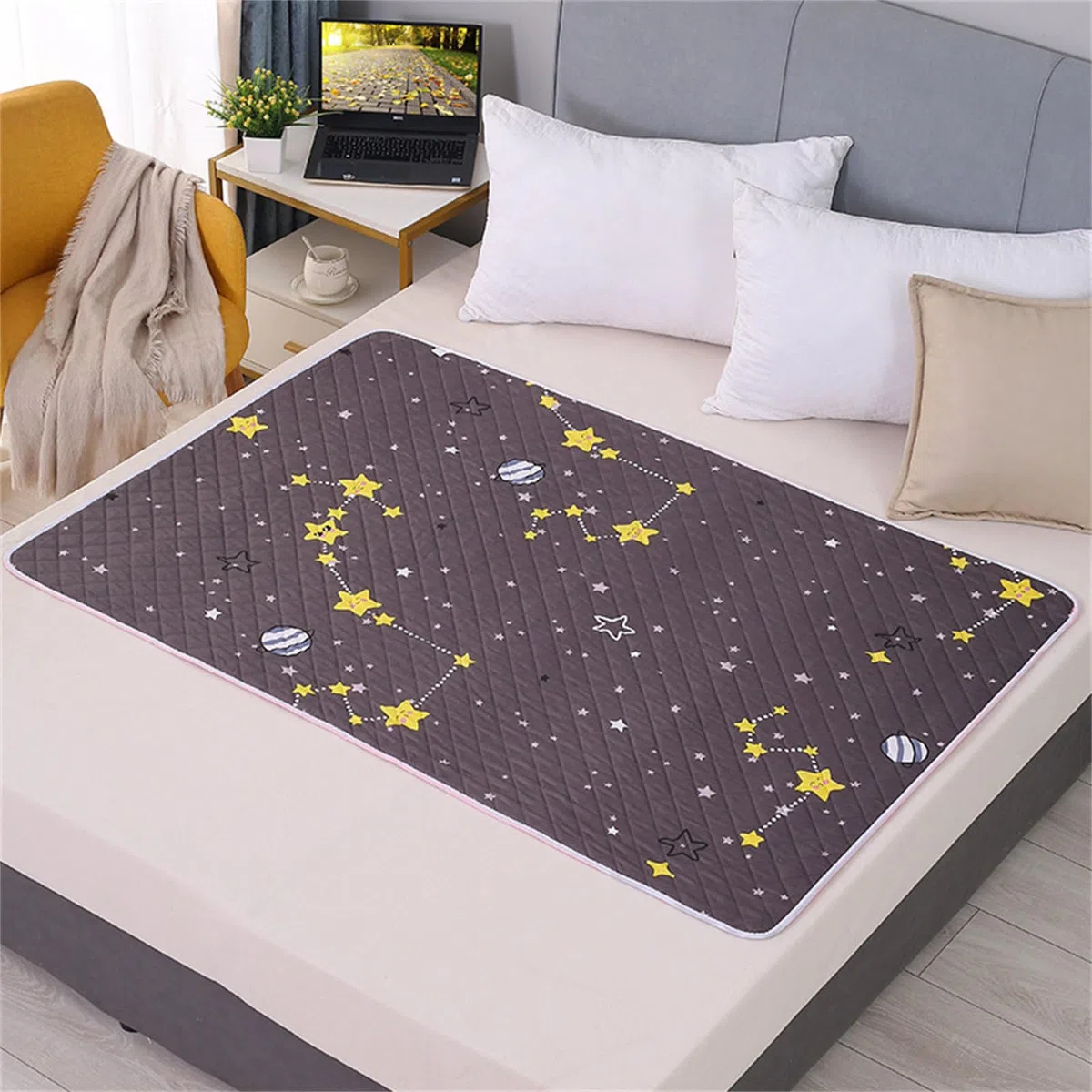 FANSU Tappetino per Cani Lavabili, Stampe di Moda Tappetini Igienici per Cani, Traversine Cani, Tappetino per Addestramento del Cane Riutilizzabile (100x150cm,Marrone)