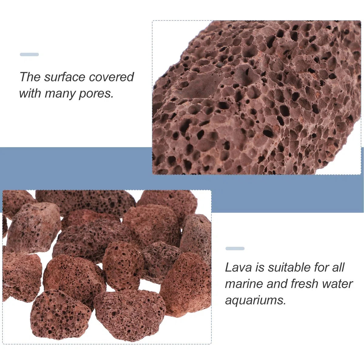 iplusmile Rocce Vulcaniche per Acquario 6X6X6 Cm Materiale Filtrante Naturale per Acqua E Marina Pietre Laviche per Filtro E Decorazione Subacquea per Serbatoio di Pesce