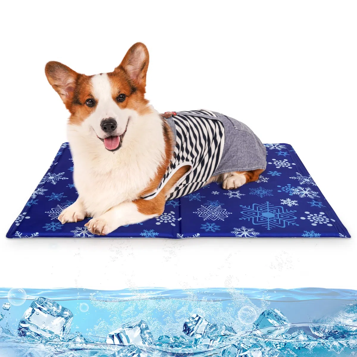 NAMOTEK Tappetino Refrigerante per Cani e Gatti – Tappetino in Gel Auto-Rinfrescante Non Tossico – Durevole, Impermeabile e Facile da Pulire – Materassino Fresco per Estate 65 x 50 cm