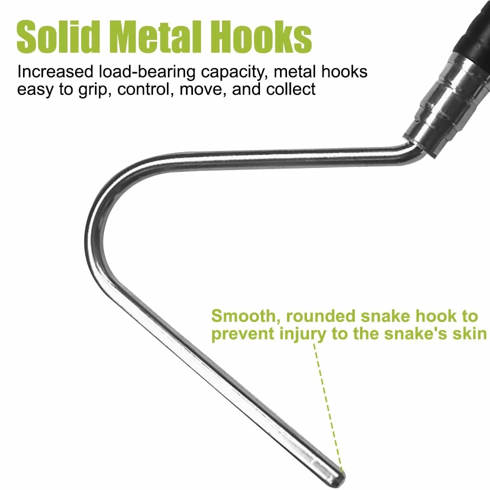 DONGKER Gancio Serpente,102cm/40 Ganci Serpenti Estensibile in Acciaio Inox per Catturare Rettili Controllo in Movimento