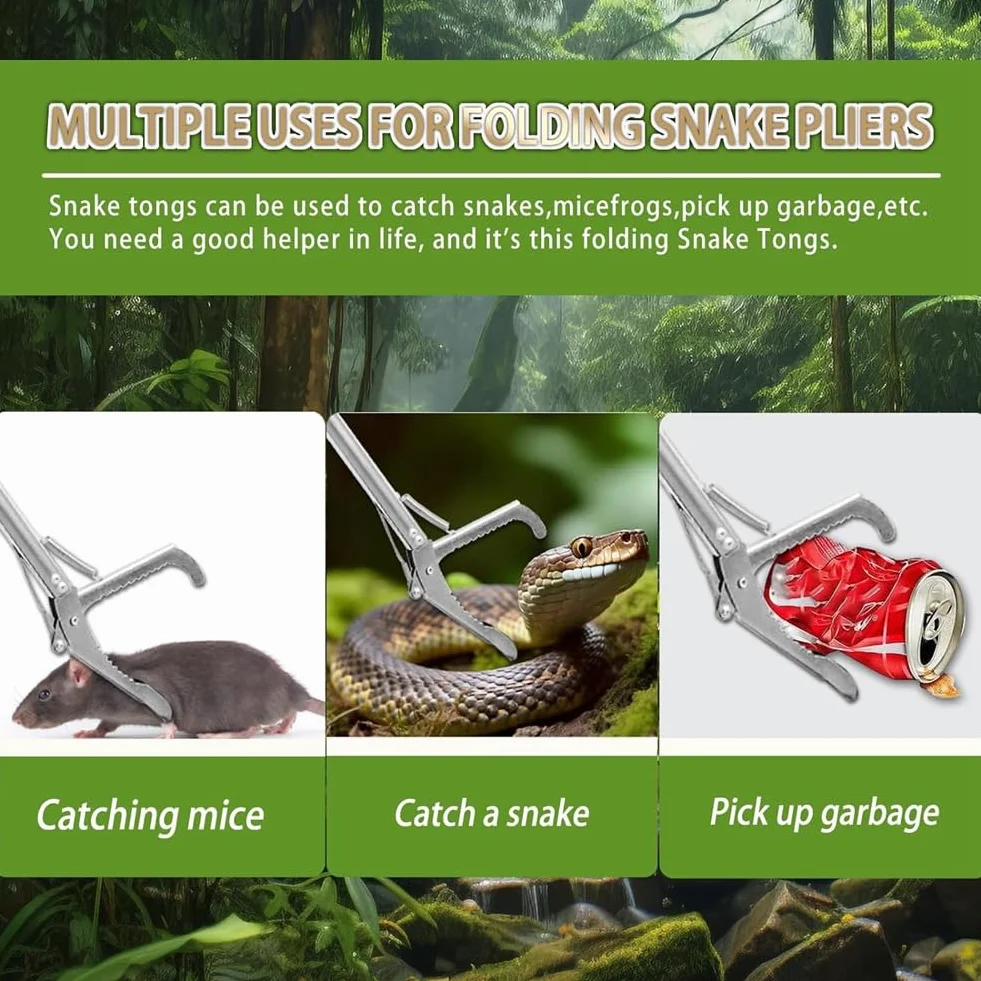 Osmond Strumento per afferrare serpenti, clip per afferrare serpenti, strumento per afferrare serpenti adatto per vari scenari, pinze a serpente