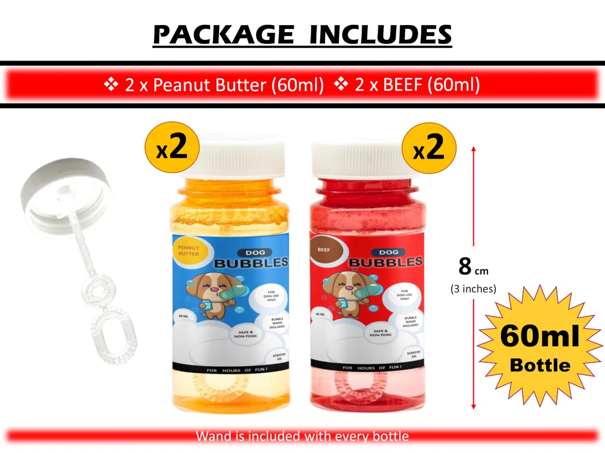 4 bolle per cani con burro di arachidi e profumi di carne di manzo, per giocattoli interattivi, sicuri, olio profumato, perfette per la noia, regali per cani e uso esterno (240 ml (4