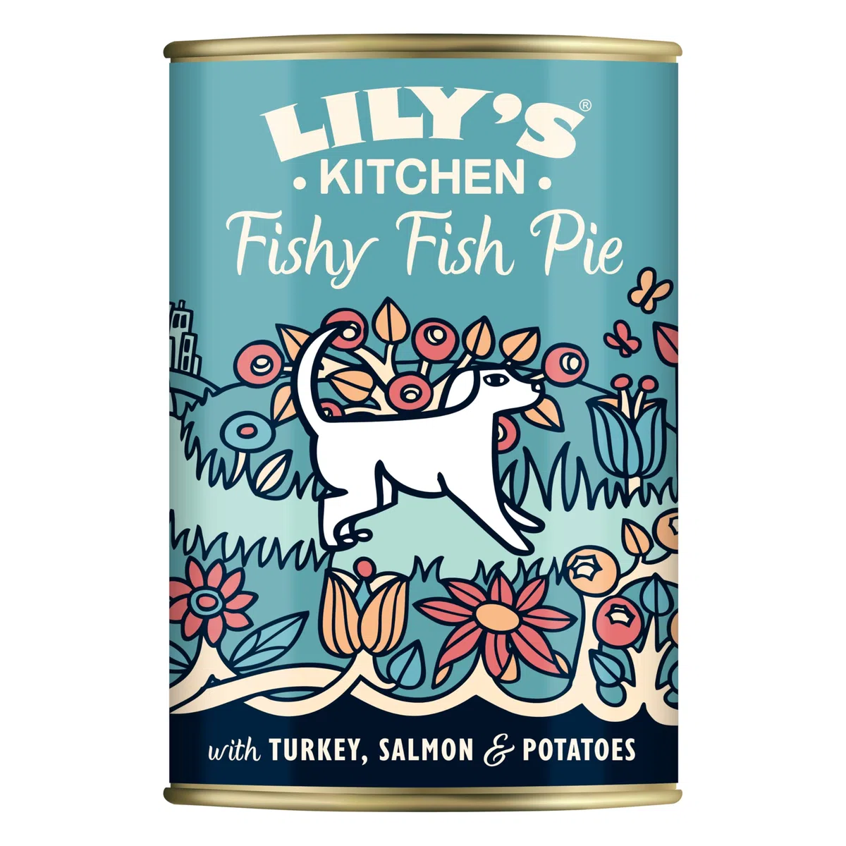 Lily's Kitchen Prodotto con ingredienti naturali Cibo umido per Cani Tortino di pesce 6 x 400 g