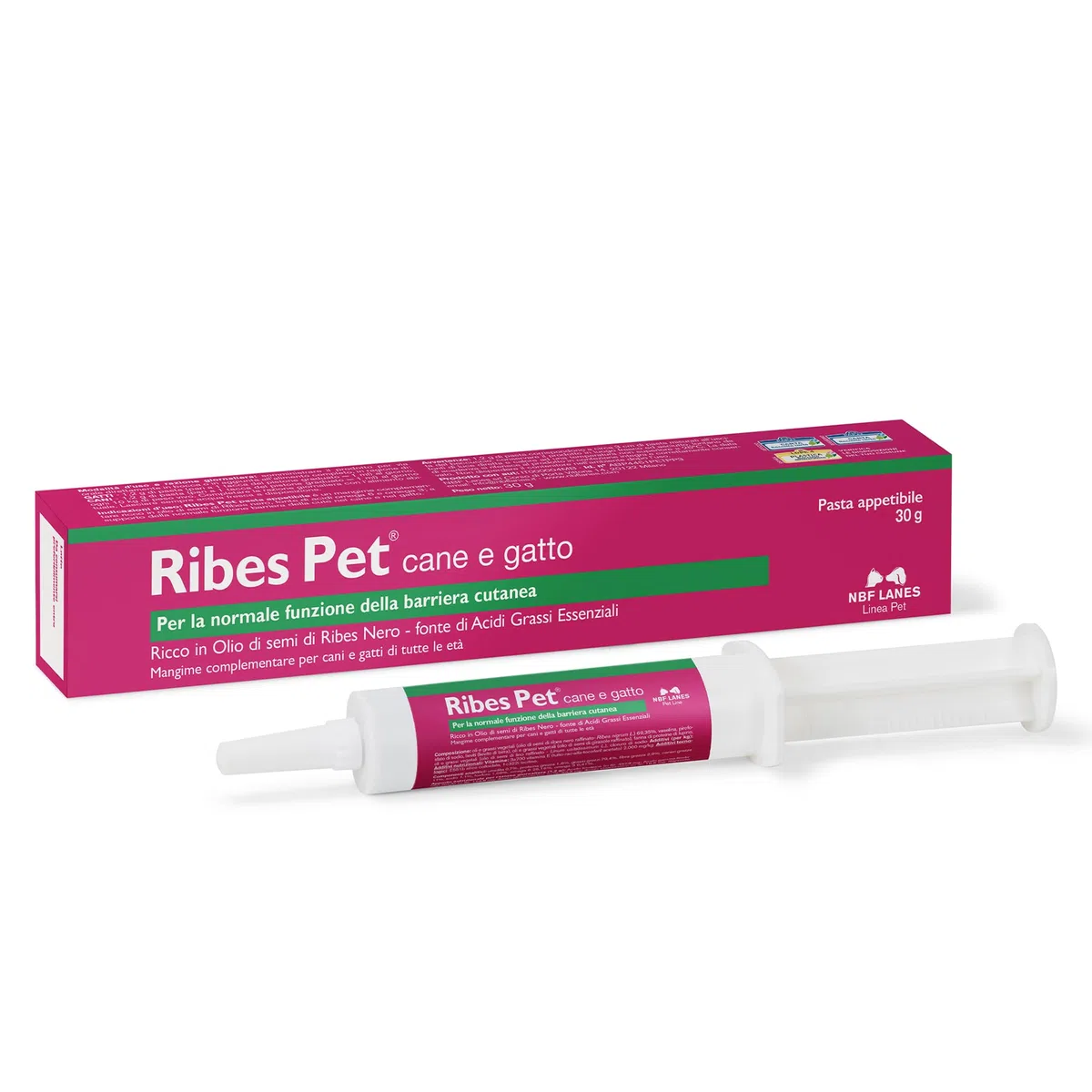 NBF Lanes | Ribes Pet Cane e Gatto, Pasta Appetibile 30 g, per la Normale Funzione della Barriera Cutanea