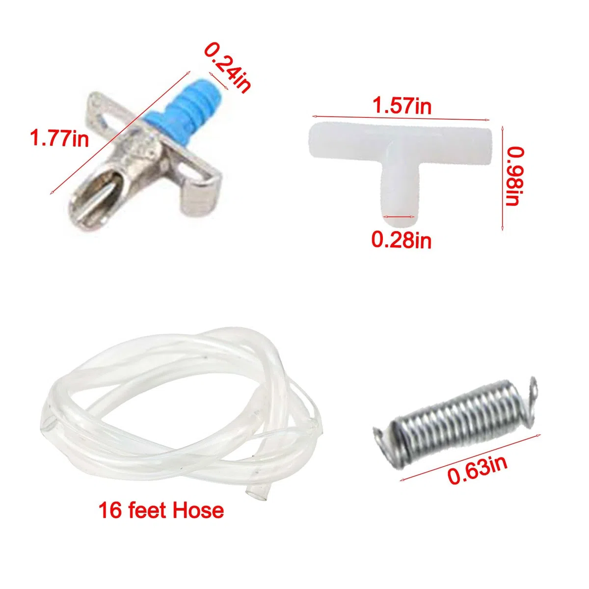 Fontana automatica per conigli, con doppio ugello a molla, per conigliera, gabbia, sistema di idratazione per animali domestici, colore blu (set da 24 pezzi)