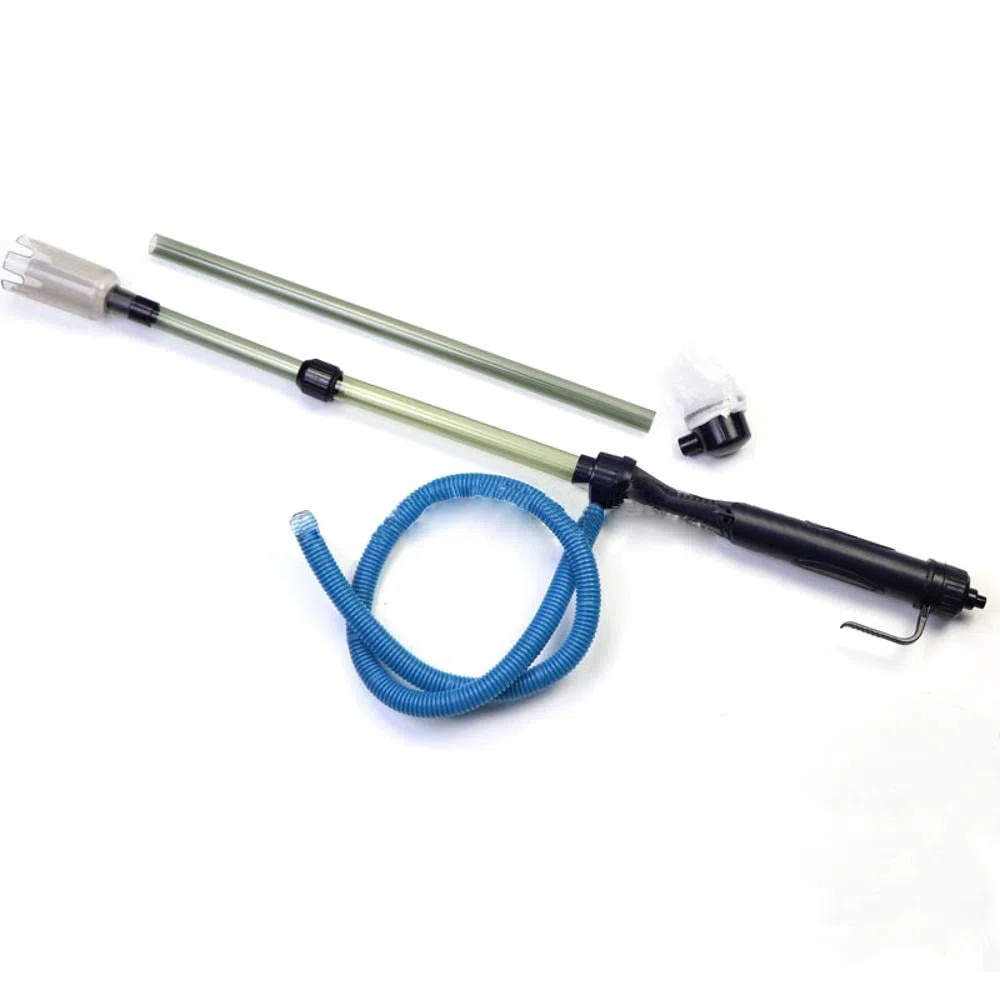 TopHomer Sifone a batteria per acquario, pompa per la pulizia dell'acquario, con sacchetto per filtro dell'acqua, strumento di trasferimento automatico dei fluidi