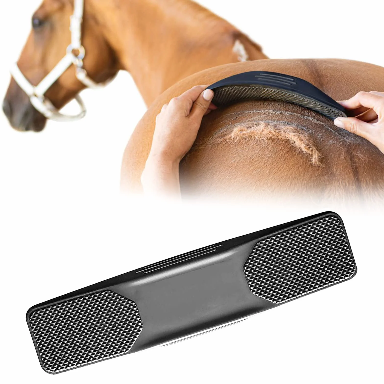 Pettine Massaggiante per Cavalli, Spazzola per Cavalli in gomma, Shedding Grooming Spazzola, Bellezza del Cavallo Horse Brushes for Grooming per Pulizia Massaggio e Cura