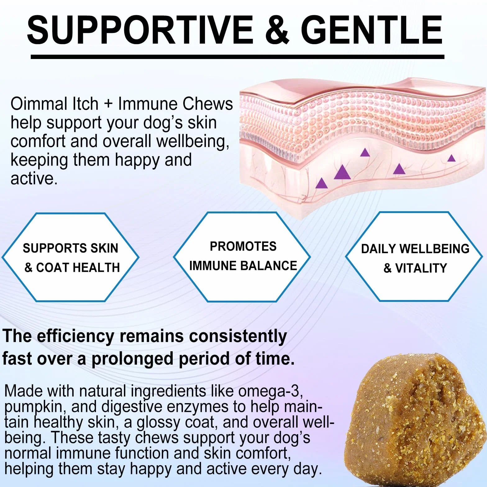 Trattamenti Per L'Immunità Del Prurito Per Cani,Chews Immuno Di Sollievo Dalle Allergie Del Cane(150 Masticazioni) Omega 3,Anti-Prurito E Punti Caldi,Stop Prurito,Leccare,Grattare, Allergie Stagionali