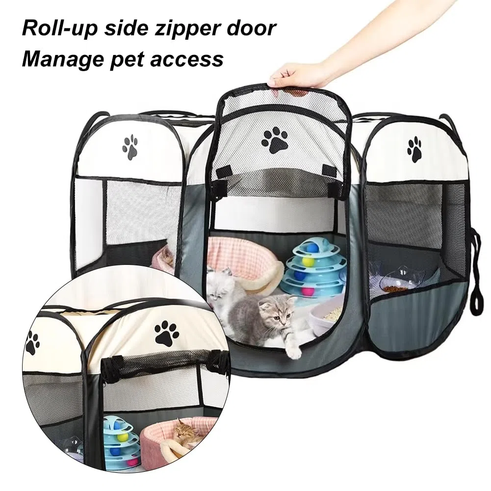 Recinto per Cani da Interno,Box Pieghevole Per Animali Domestici,Box Per Gatti,Cani Per Interno,Recinto Pieghevole,Box per Cuccioli per Piccoli Animali,74 x 74 x 43cm