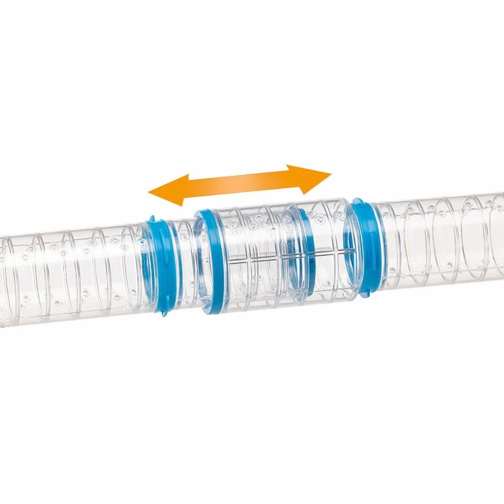 Ferplast Set Tubi Criceto, Accessorio Gabbia per Criceti, Totale 4 pezzi, include Modulo Abitativo, Tunnel Criceto Trasparenti con Fori di Aerazione, Curve e Raccordi, KIT LAB, Giochi per Criceti
