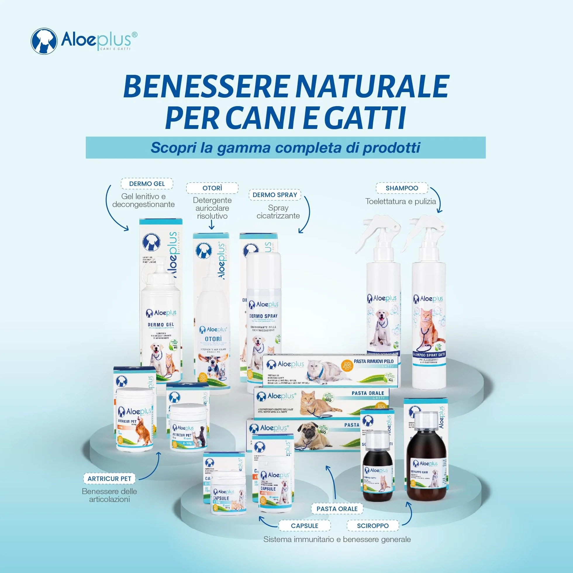 ALOEPLUS Cani Sciroppo 150ml - Alimento Complementare Energetico, Disintossicante a base di Aloe Arborescens BIO, Rafforza le Naturali Difese, Ideale come ricostituente Cani Anziani e Cuccioli
