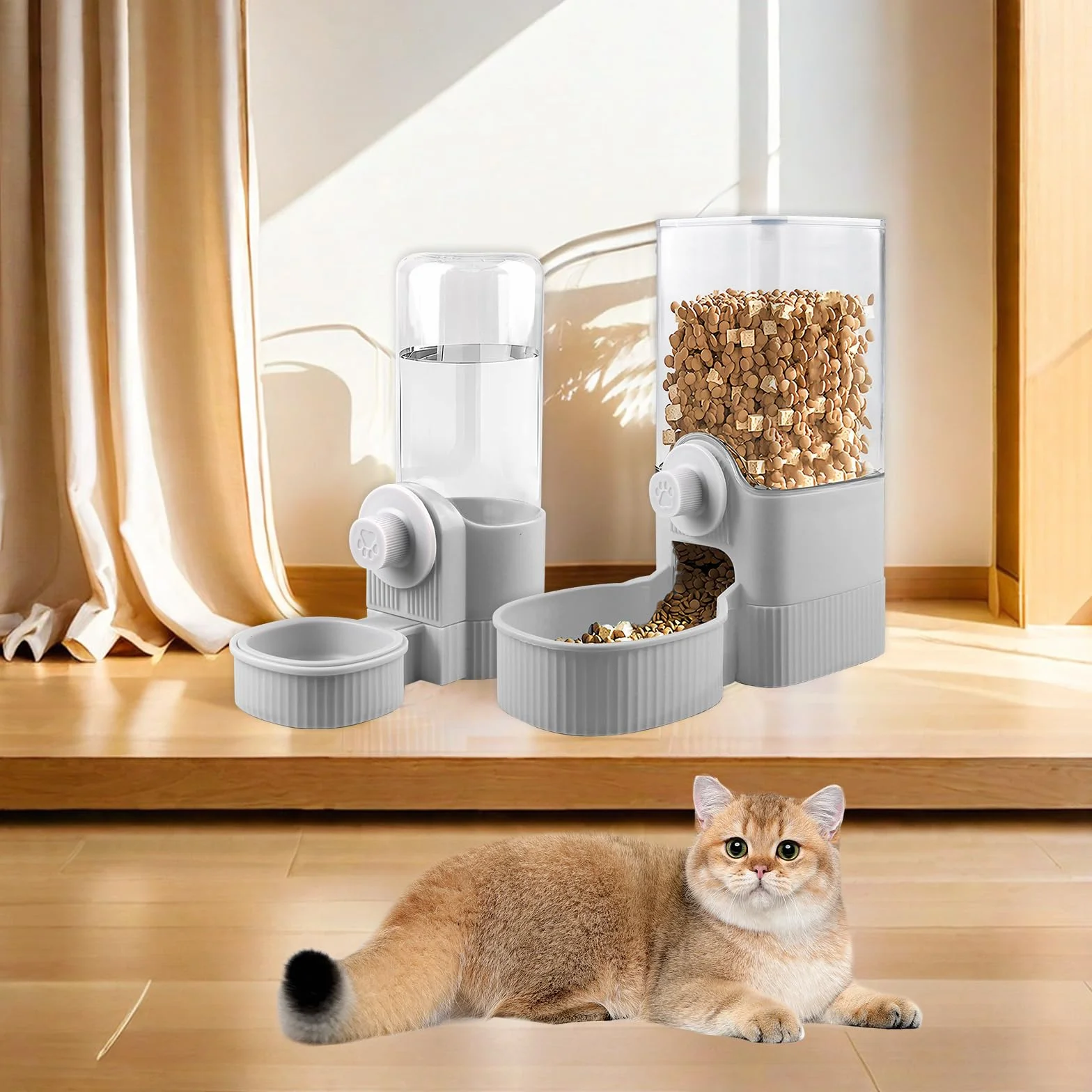 Vegena Automatico Di Alimentazione E Abbeveratoio, Beverino Per Coniglio, Criceto E Cincillà