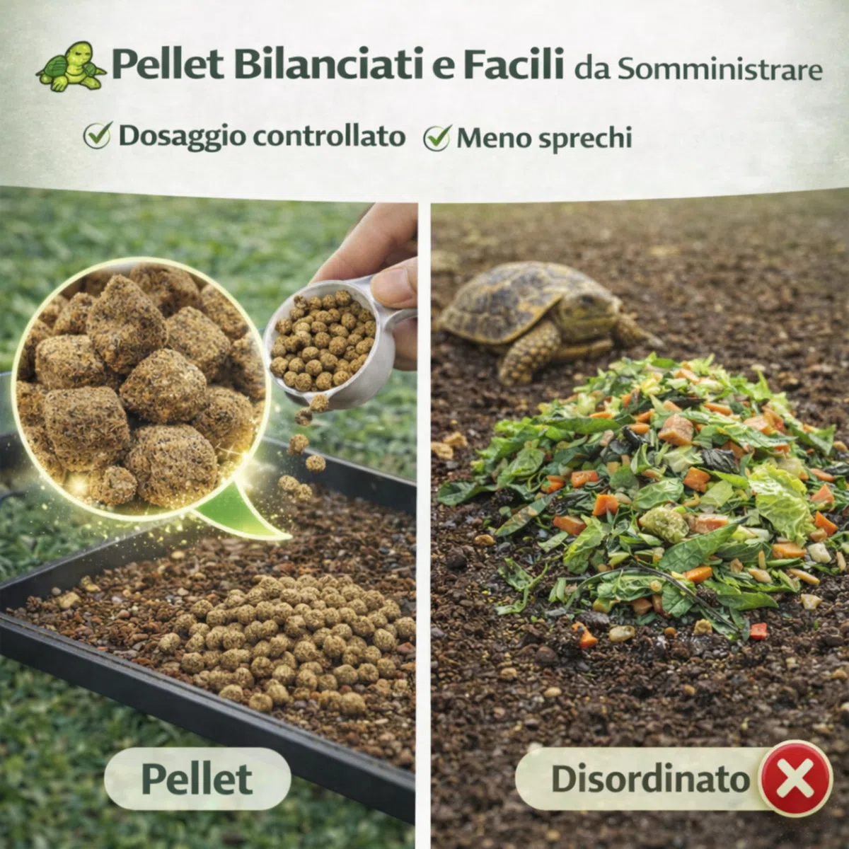 AGRI-CULTURA® | Mangime Completo per Tartarughe di Terra【500g】 | Cibo in Pellet ad Alta Digeribilità | Ricco di Vitamine e Minerali per Carapace Forte e Crescita Sana.