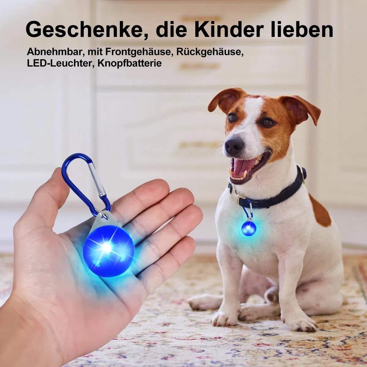 HOSPAOP LED Leuchtanhänger per cani, 14 pezzi Luce di sicurezza per cani con 3 modalità di illuminazione, luce lampeggiante per collare per cani, zaini per bambini, gatti, jogger