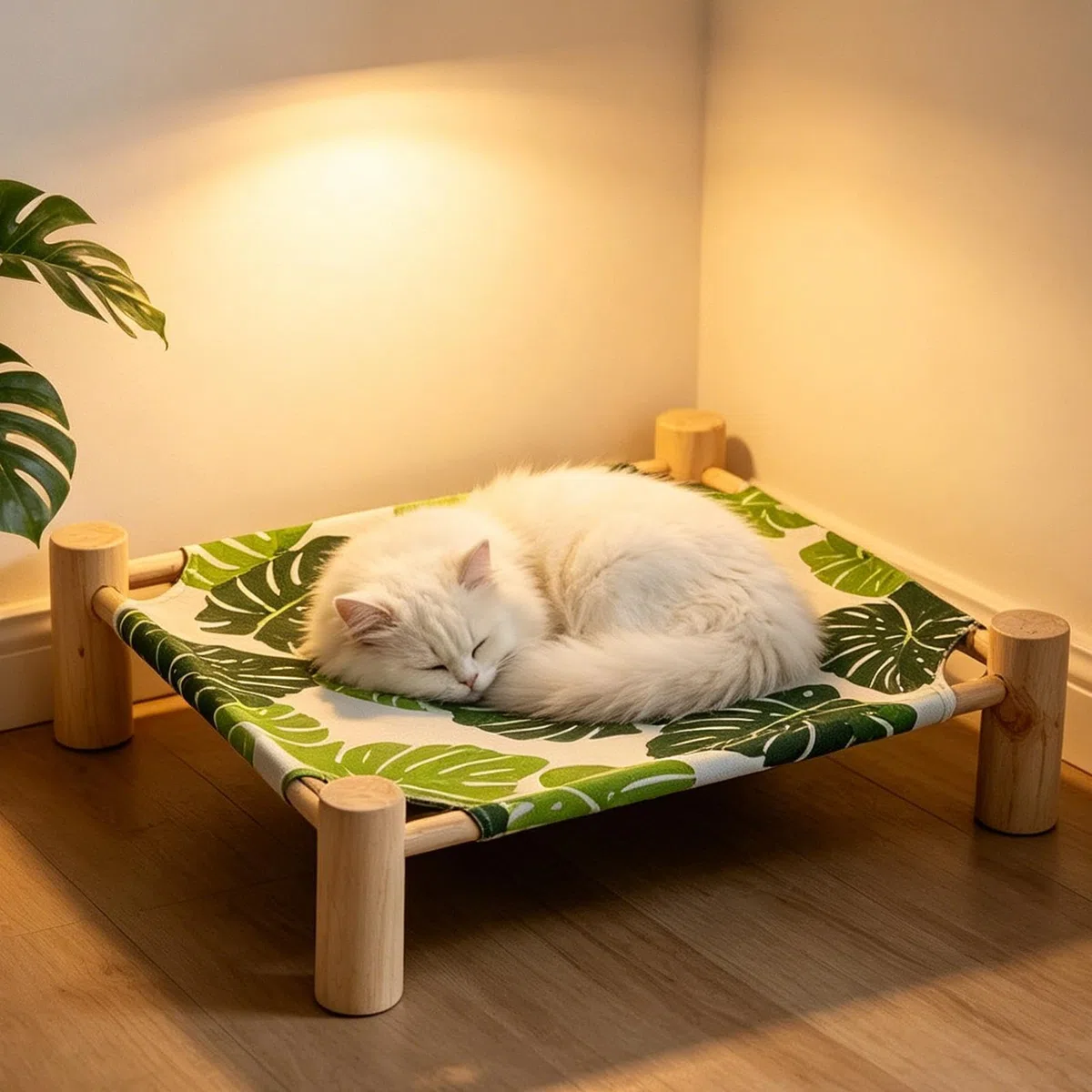 Generico Sopraelevato per Gatti,Mobile Rimovibile per il Sonno | Cuccia Sopraelevata da Animali - per Casa Soggiorno Appartamento Esterno Patio Balcone Angolo