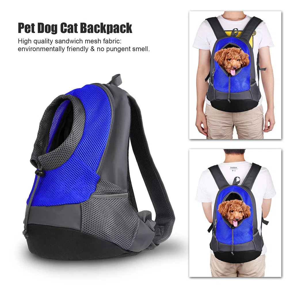 NHSUNRAY Pet Carrier Zaino Per Piccolo Cane Gatto Puppy (3.5kgs Max) On-the-Go Viaggio Pet Anteriore Posteriore Borsa Soft Traspirante Mesh Pup Pack (Blu)