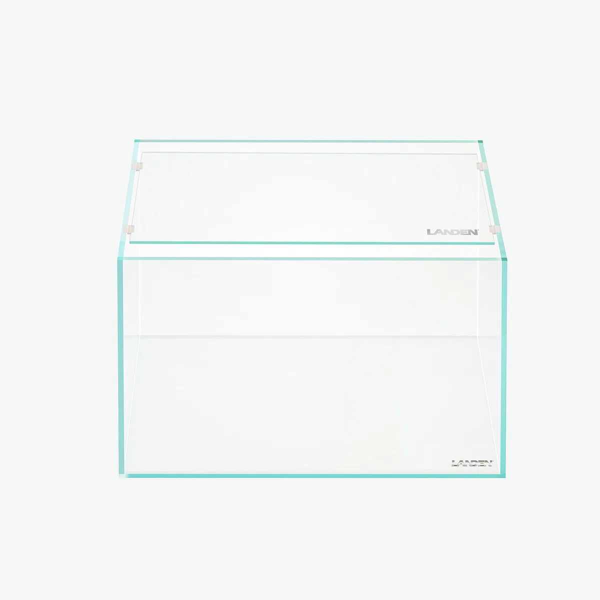 LANDEN Coperchio per acquario in vetro trasparente spesso 4 mm, include 4 clip per un posizionamento sicuro, 342 x 168 mm, adattato a NA362226