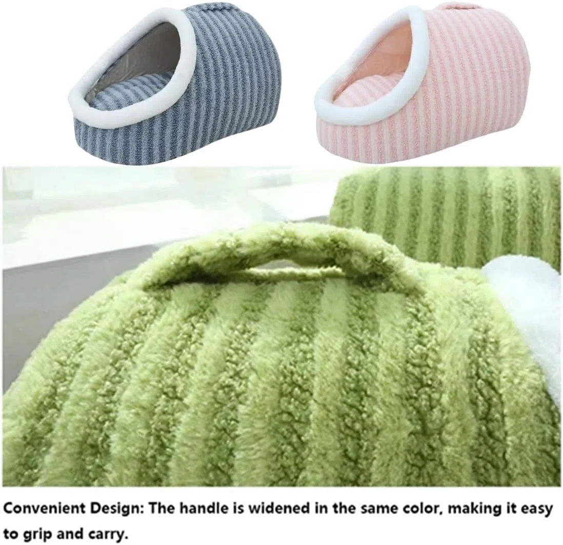 Zentrics Cozy Hideaway Pet Bed, Zentrics Dog Bed, Small Cat Beds for Indoor Cats, Cozy Pet Hideaway Bed for Dogs, Thick Fleece Warm Slipper Pet Bed, for Small Medium Pets (L,Green)