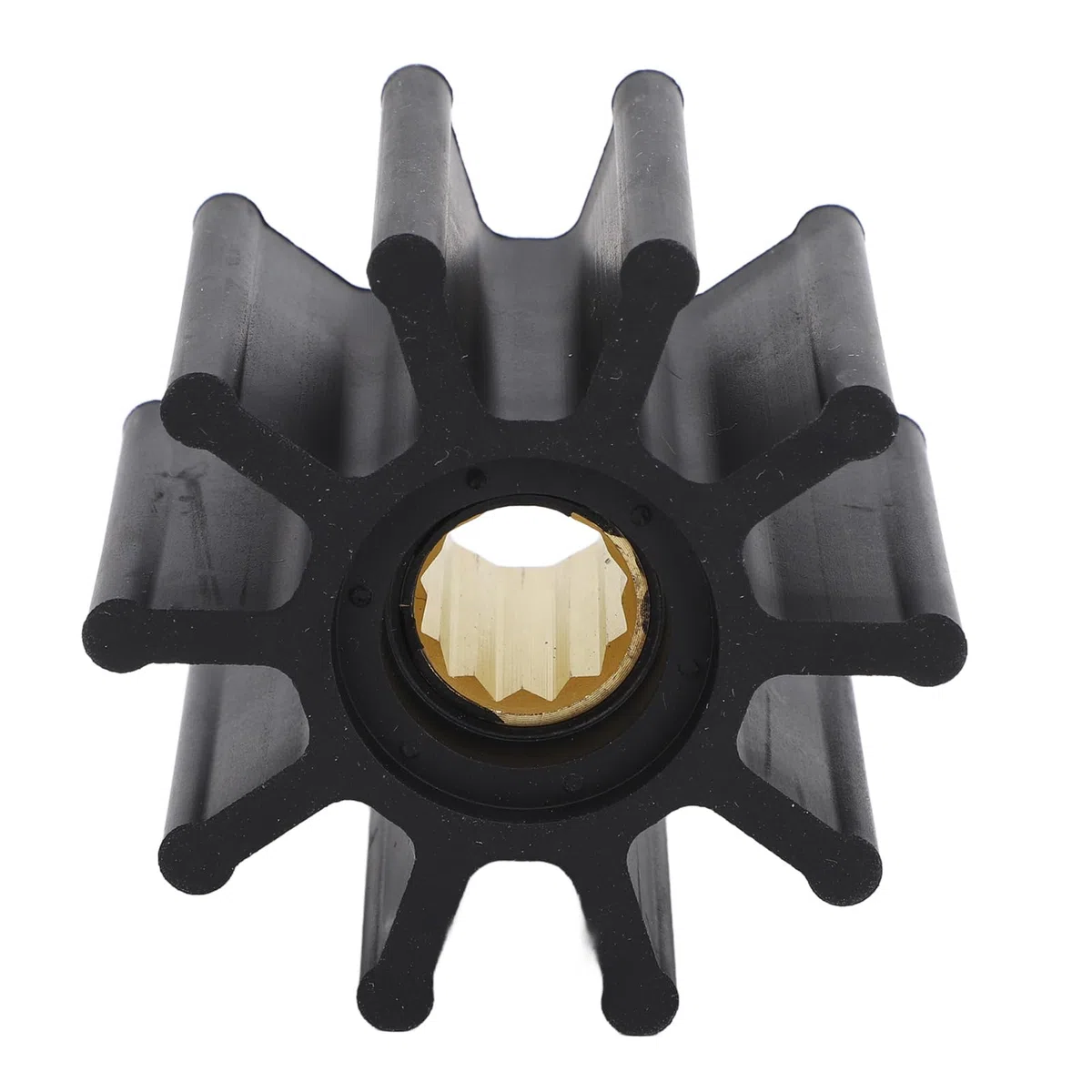 Cocoarm Girante della Pompa dell'acqua Girante della Pompa dell'acqua del Motore Fuoribordo in Gomma e Metallo 10 Pale 12 Denti con Guarnizione 65 Mm X 50 Mm per Ricostruzione del Motore della