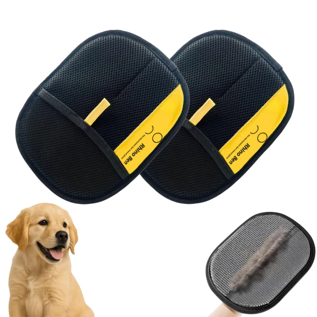 Varibee - Guanto rimuovi peli Animali Domestici per Cani e Gatti, Guanti per Toelettatura e Cura Animali Riutilizzabili, Guanto Spazzola per Pulizia Pelo