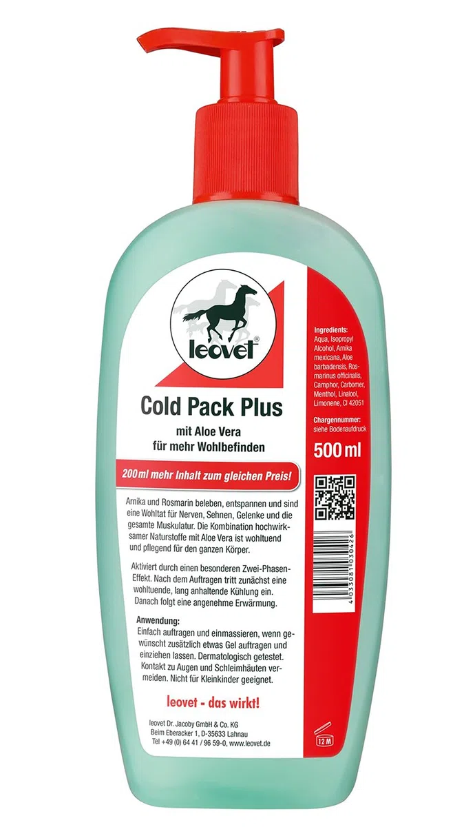 Leovet Farmacisti - Unguento per Cavalli Cold Pack Plus | Dispenser da 500 ml