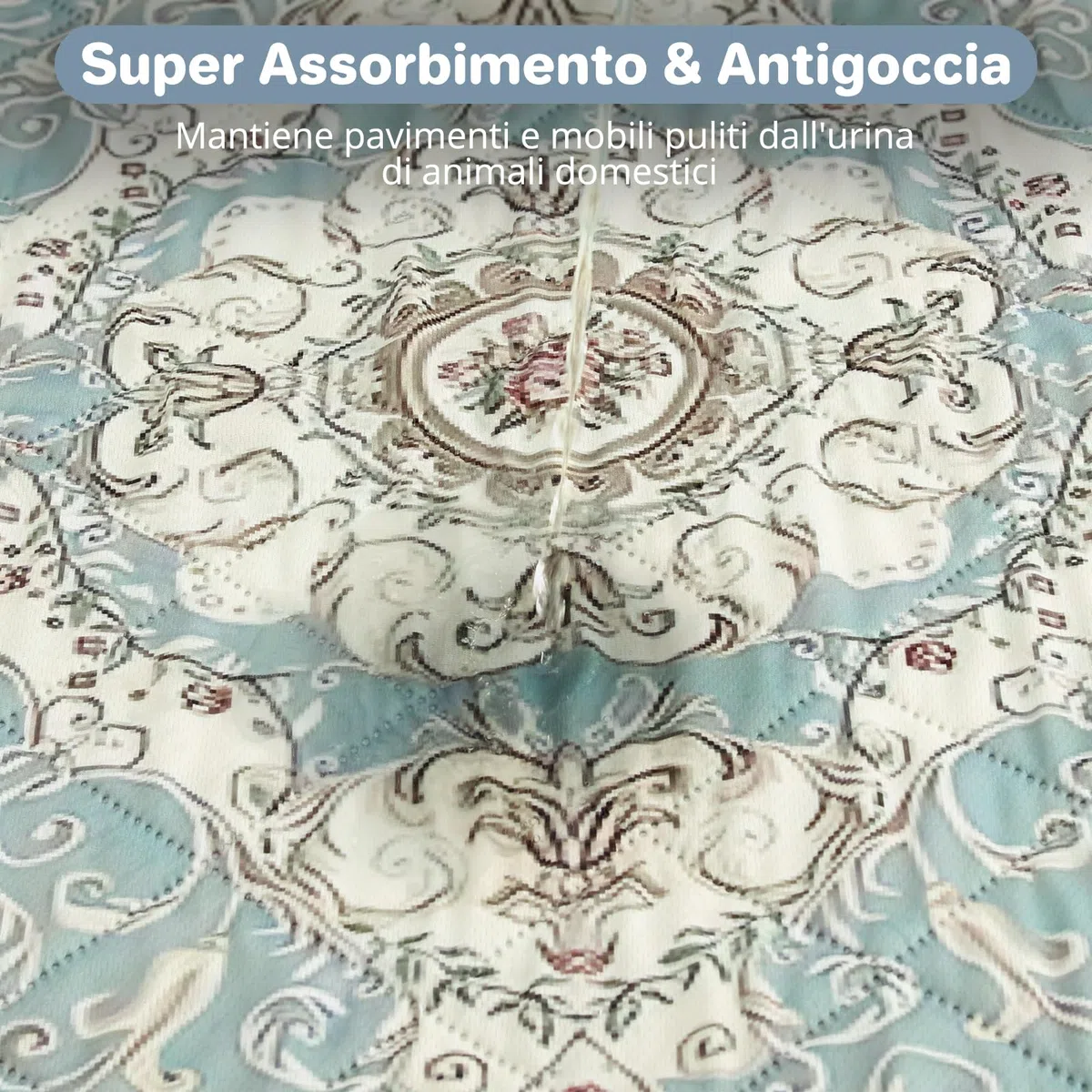 Tappetini Lavabili per Cani 70x100cm, 2 Pezzi Lavabili Traversine Cani, Tappetini Assorbenti per Cani A Prova di Perdite e Antiscivolo, Asciugatura Rapida