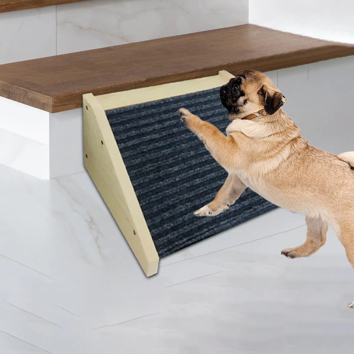 KESOTO Rampa per Scale per Cani in Legno, Pedana per Arrampicata per Cani, Rampa per Soglia per L'arrampicata per Animali Domestici per Raggiungere Luoghi Più Alti Come Letti O Divani