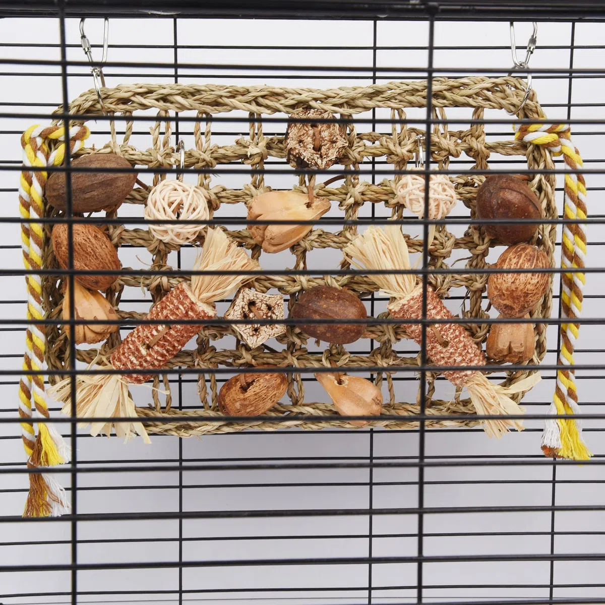 Giochi per Pappagalli, Giochi per Uccelli Pappagallo Giocattolo da Masticare Naturale per Cockatiels, Pappagallini e Uccelli Adorabili