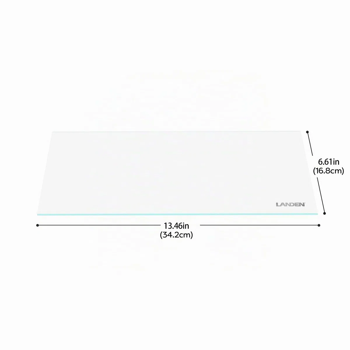 LANDEN Coperchio per acquario in vetro trasparente spesso 4 mm, include 4 clip per un posizionamento sicuro, 342 x 168 mm, adattato a NA362226