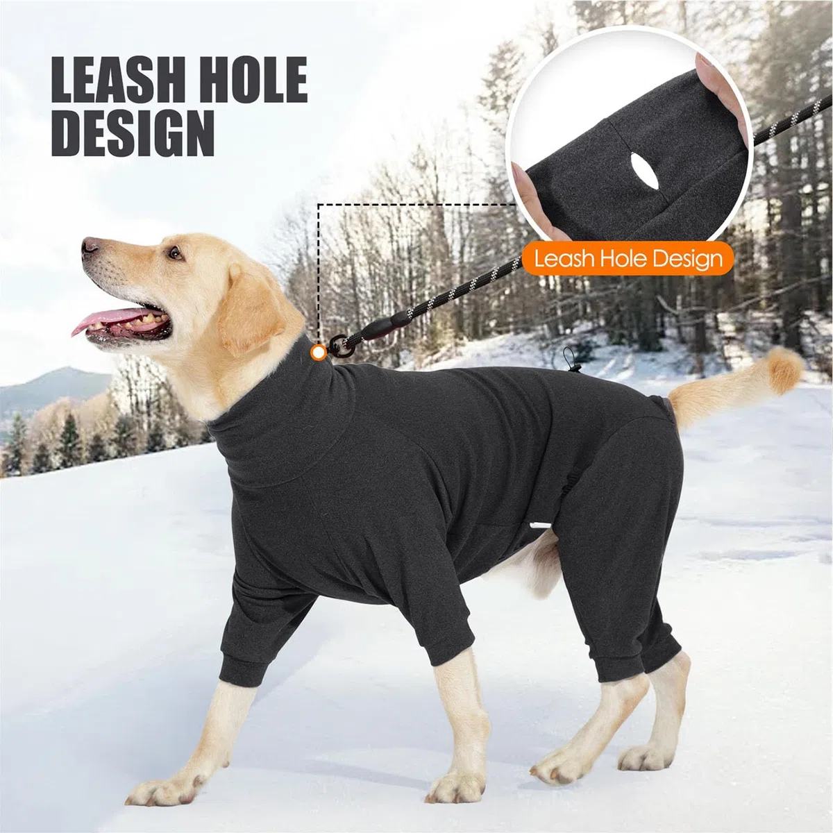 LIANZIMAU Maglione in Pile per Cani con Gambe Cappotto in Pile per Cani a Corpo Intero per l'Inverno Tuta Calda a Maniche Lunghe per Cani Body per Cani che Perdono Pelo Pigiama per Cani