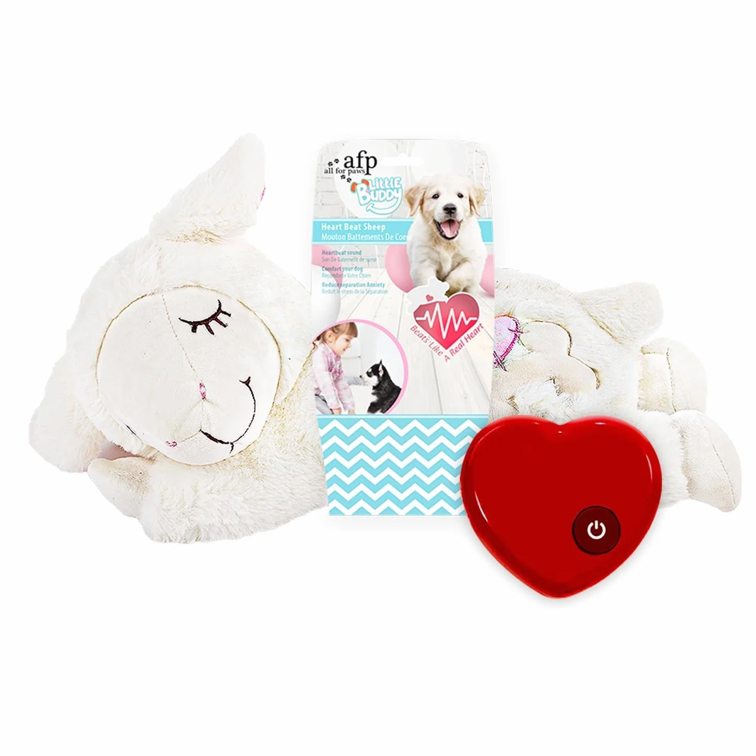 All For Paws All For Paws Tutto per Paws Afp Little Buddy - Battito Cardiaco Pecora Bianco