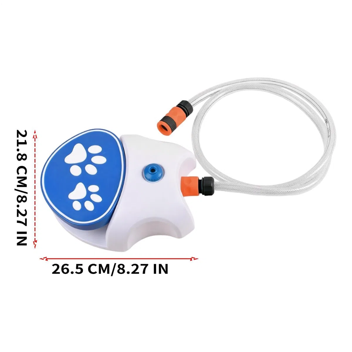 Irrigatore Per Cani Attivato Con La | Dispenser D'Abbeveraggio Per Animali Con Tubo Da 1,62 m - Irrigatore Per Cani Attivato Con La - Esterno Giardino Prato Balcone Estate Calda